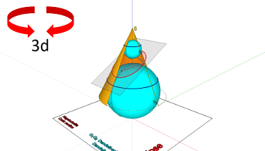 Conic sections - Dandelin spheres - approach ellipse